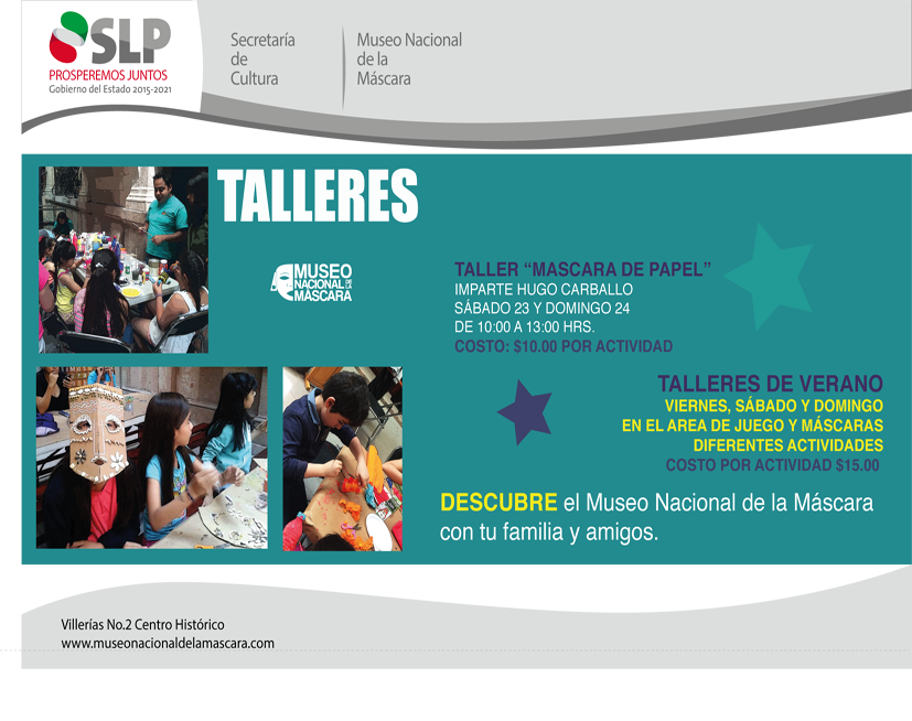 flyer de talleres de verano